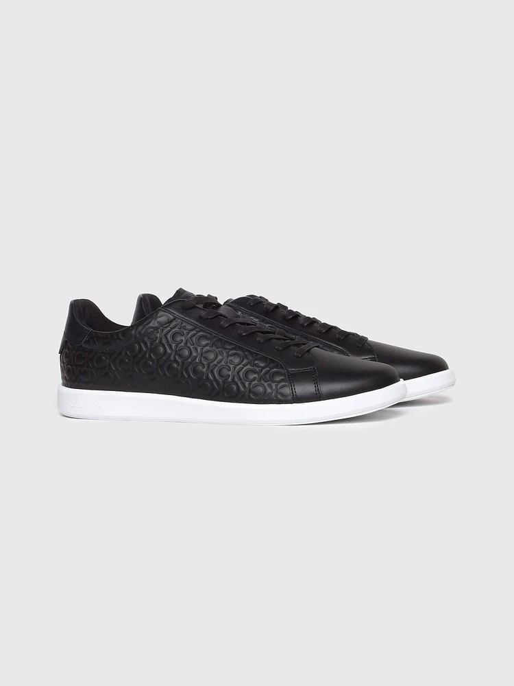 Tenis Calvin Klein con Monograma Hombre Negro