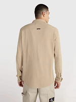 Sobrecamisa Calvin Klein con Bolsillo Hombre Beige