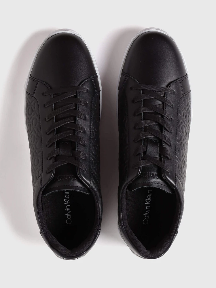 Tenis Calvin Klein con Monograma Hombre Negro