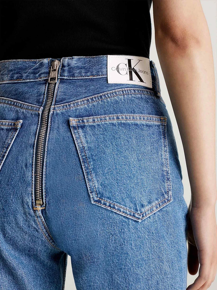 Jeans Calvin Klein Slim Straight Mujer Azul