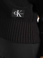 Suéter Calvin Klein Acanalado Mujer Negro