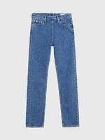 Jeans Calvin Klein Slim Straight Mujer Azul