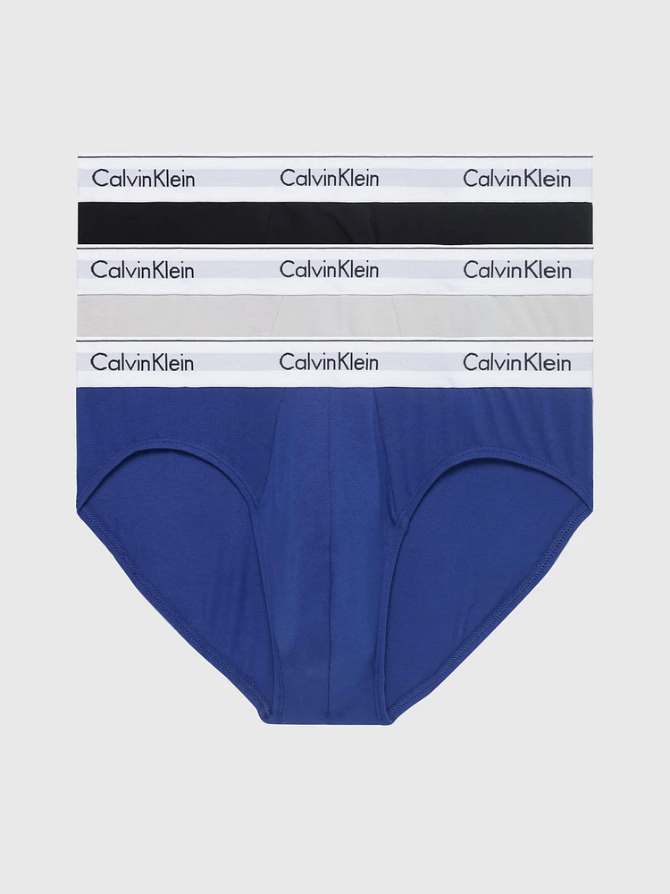 Briefs Calvin Klein Hip Modern Cotton Stretch Paquete de 3 Hombre Multicolor