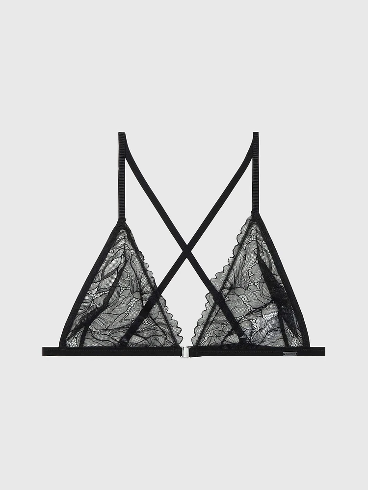 Bralette Calvin Klein Unlined Non Double Mujer Negro