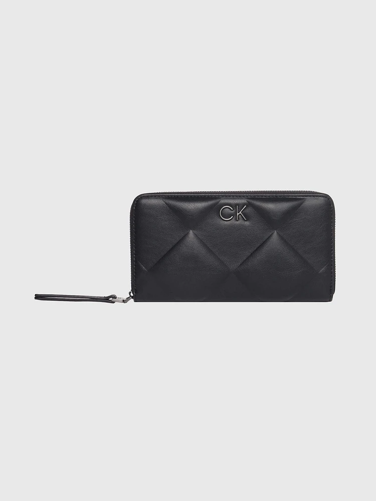 Cartera Calvin Klein Capitonada Mujer Negro - Talla: Unitalla