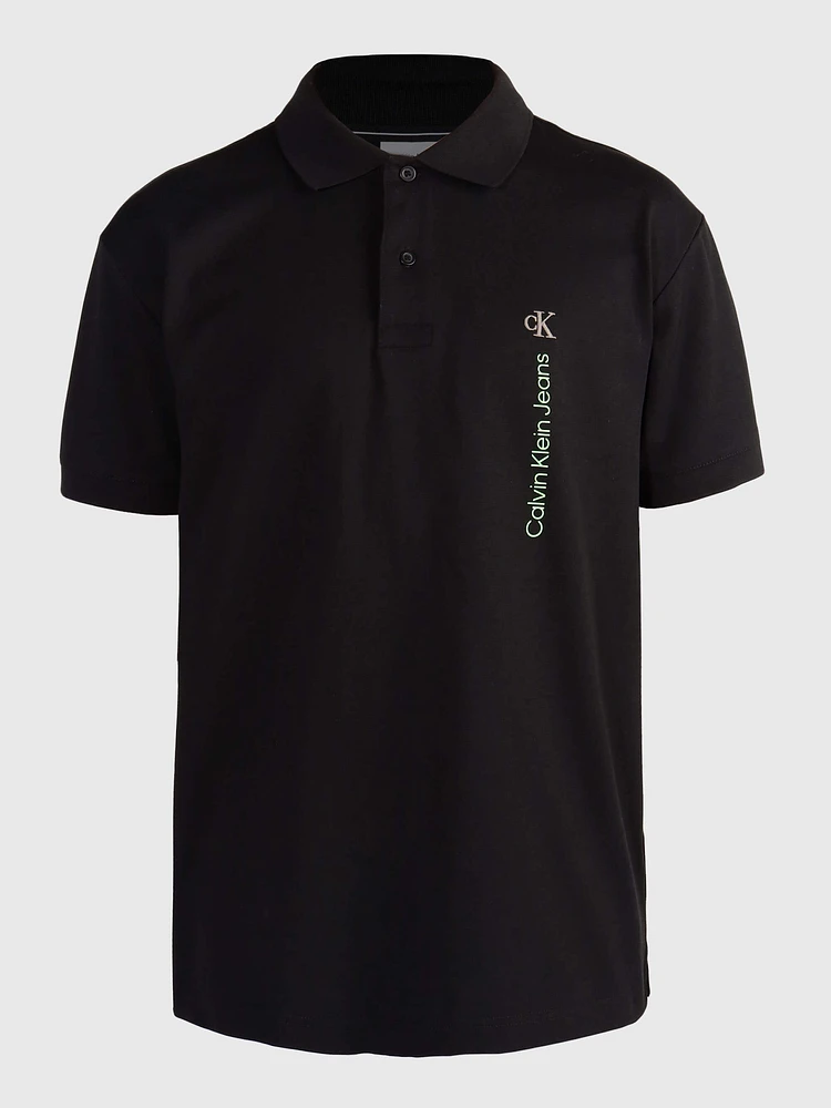 Polo Calvin Klein con Logo Hombre Negro