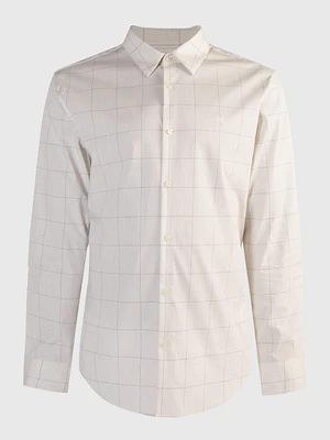 Camisa Calvin Klein Cuadros Hombre Beige