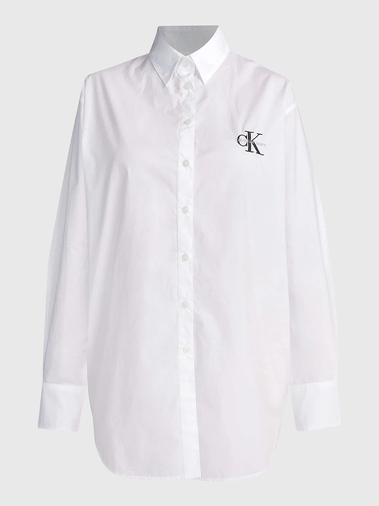 Camisa Calvin Klein con Logo Mujer Blanco