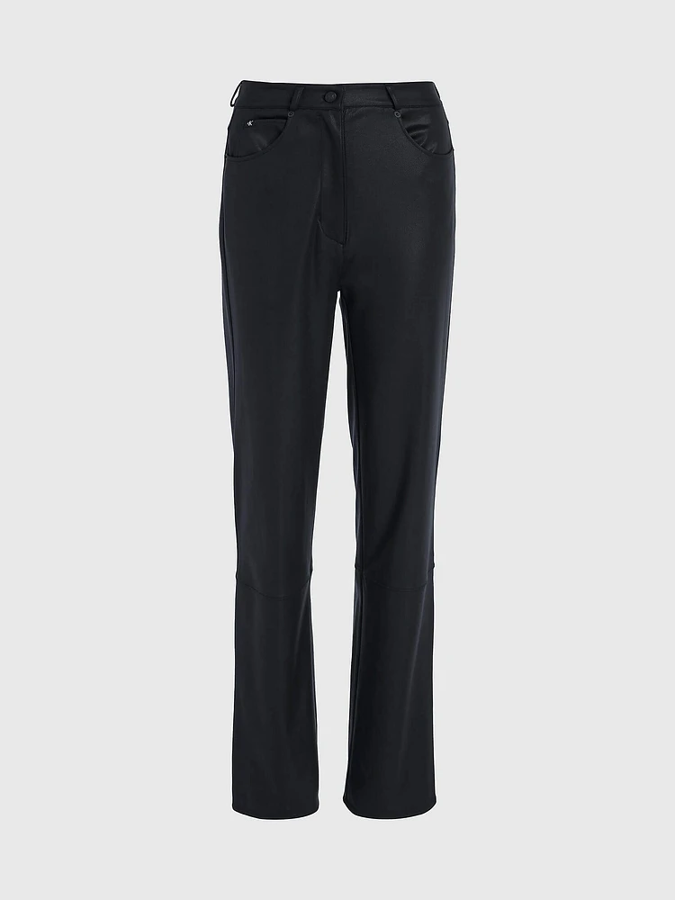 Pantalón Calvin Klein Satinado Mujer Negro