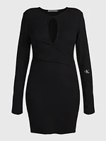 Vestido Calvin Klein Corte Mujer Negro