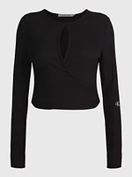 Top Calvin Klein Cruzado Mujer Negro