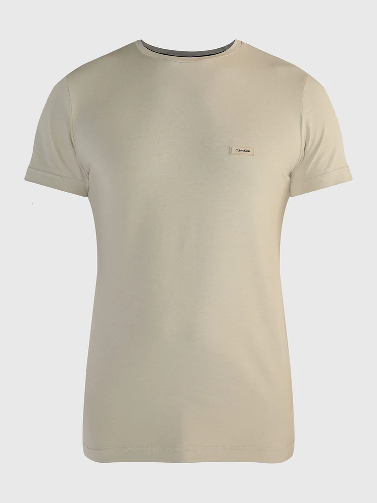 Playera Calvin Klein Stretch Hombre Beige