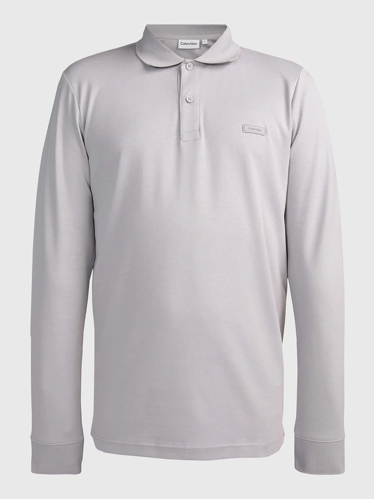 Polo Calvin Klein Smooth Cotton Hombre Gris