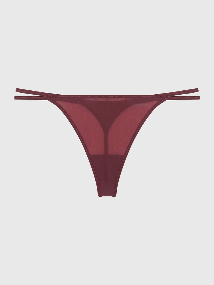 Tanga Calvin Klein con Logo Mujer Rojo