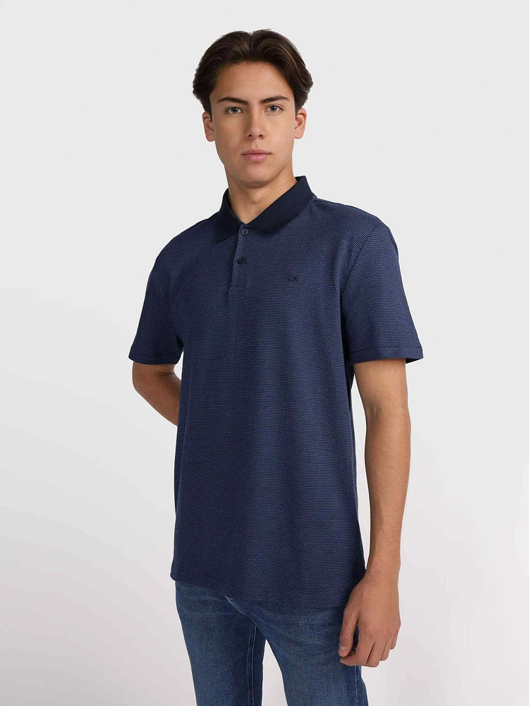 Polo Calvin Klein Lunares Hombre Azul Marino