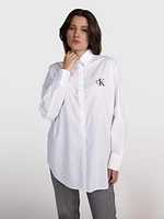 Camisa Calvin Klein con Logo Mujer Blanco