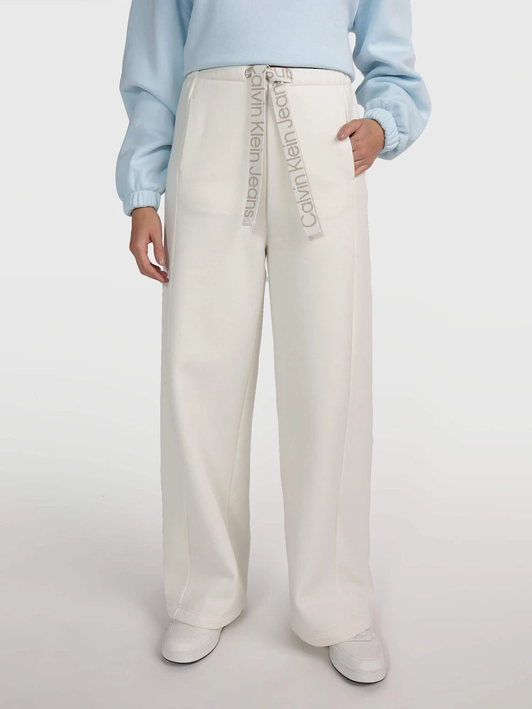 Pants Calvin Klein con Logo Mujer Beige