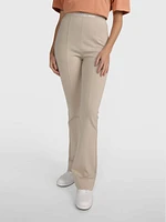 Pantalón Calvin Klein con Logo Mujer Beige