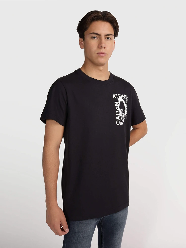 Playera Calvin Klein Estampado Hombre Negro