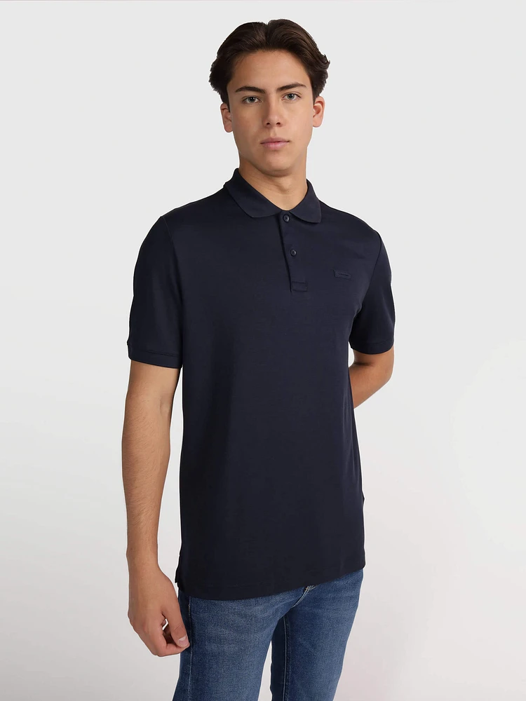 Polo Calvin Klein Smooth Cotton Hombre Azul Marino