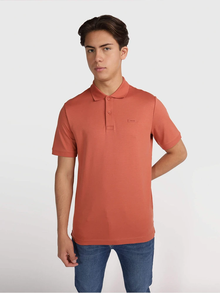 Polo Calvin Klein Smooth Cotton Hombre Naranja