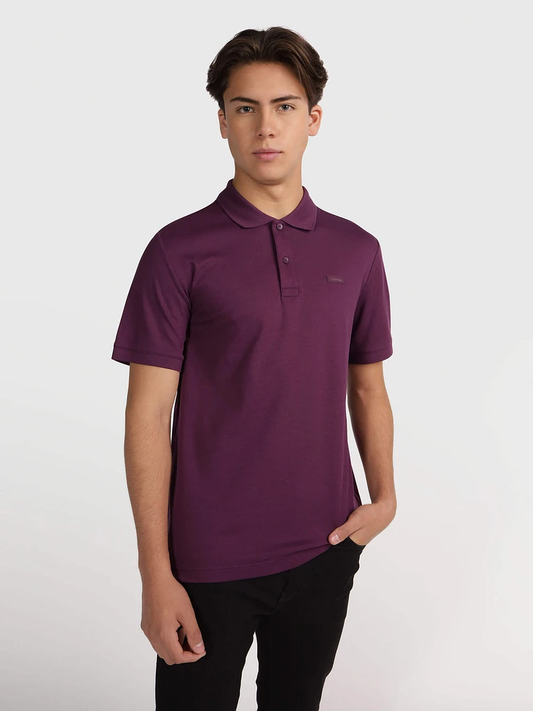 Polo Calvin Klein Smooth Cotton Hombre Morado