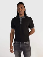 Polo Calvin Klein Jaspeado Hombre Negro