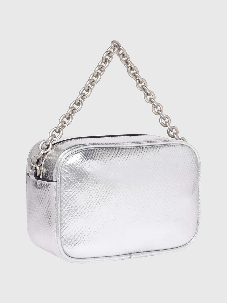 Bolsa Calvin Klein Camera Mujer Plateado - Talla: Única