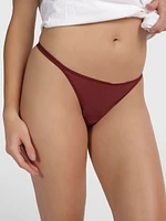 Tanga Calvin Klein con Logo Mujer Rojo