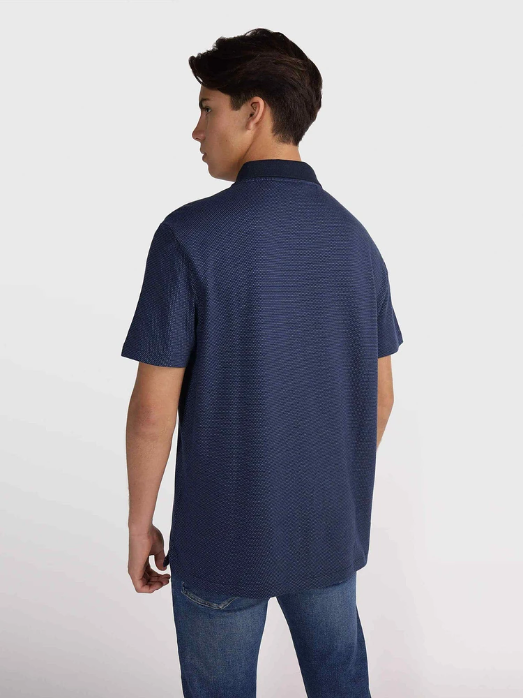 Polo Calvin Klein Lunares Hombre Azul Marino