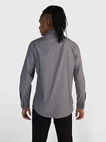 Camisa Calvin Klein Stretch Hombre Gris