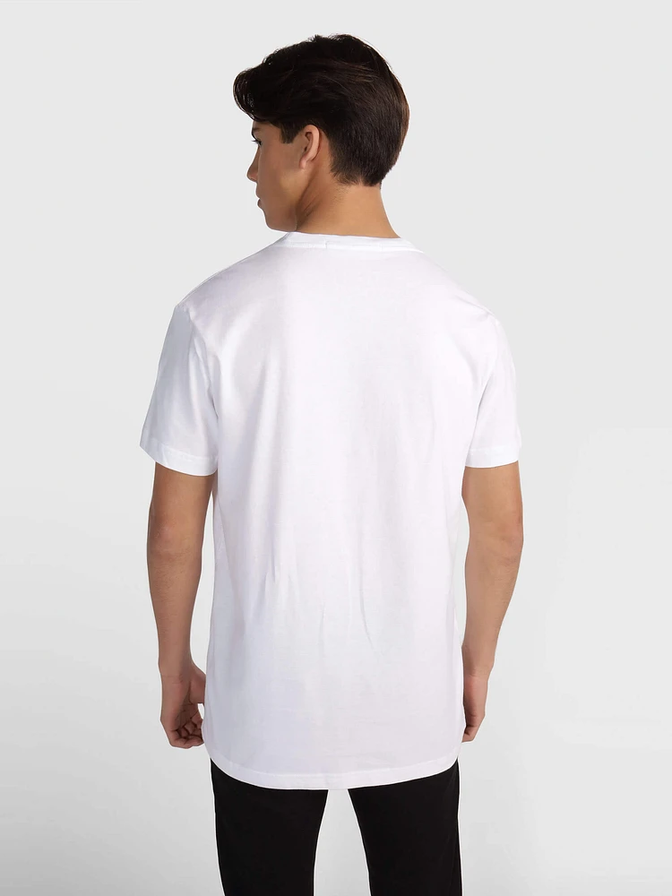 Playera Calvin Klein Estampado Hombre Blanco