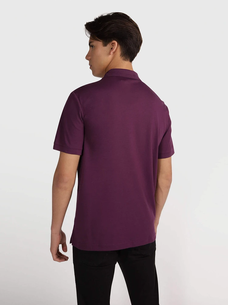 Polo Calvin Klein Smooth Cotton Hombre Morado