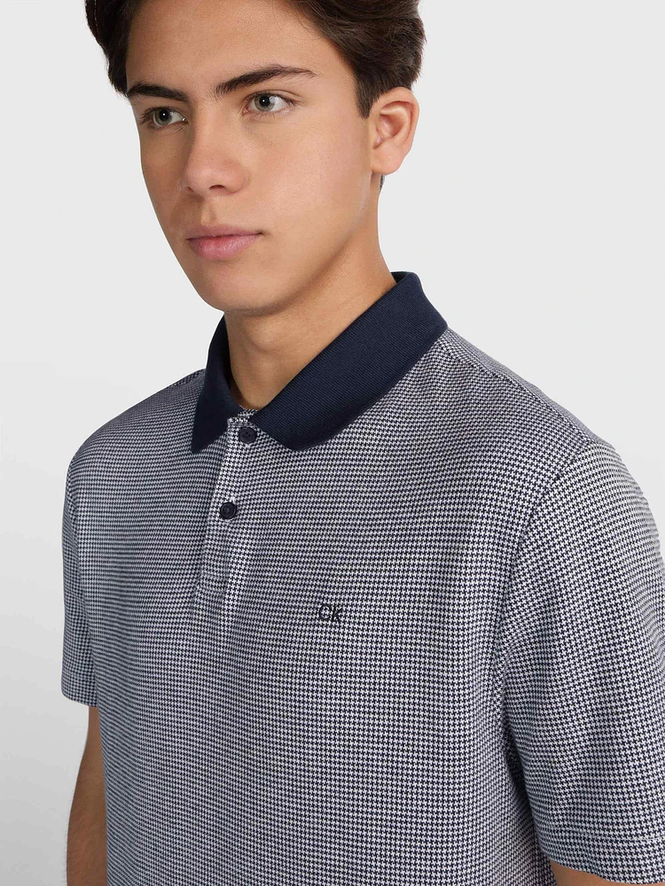 Polo Calvin Klein Estampado Hombre Azul Marino