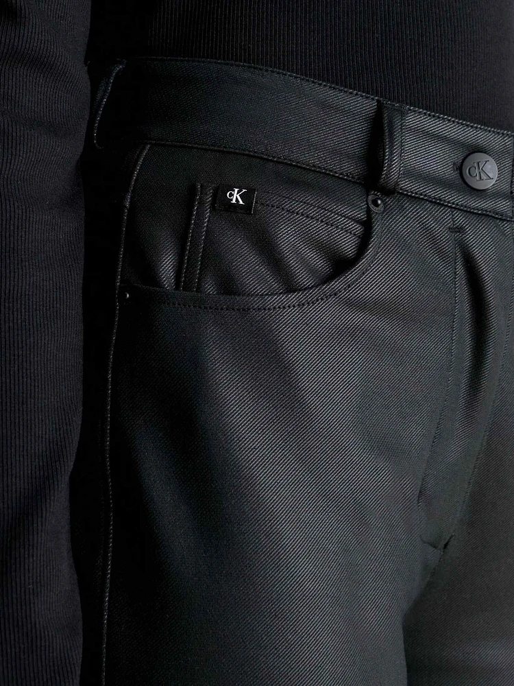 Pantalón Calvin Klein Satinado Mujer Negro