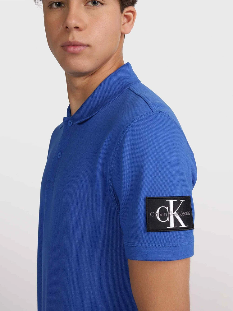 Polo Calvin Klein con Logo Hombre Azul