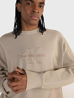 Sudadera Calvin Klein Monograma Hombre Beige