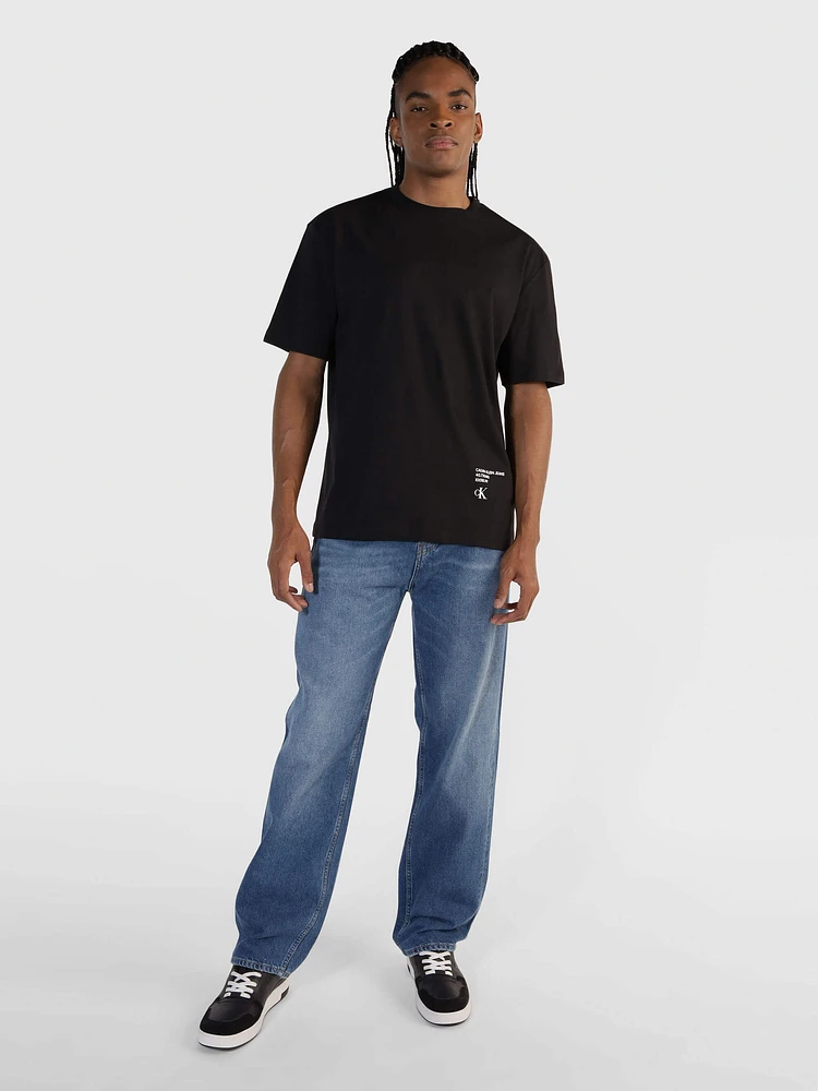 Playera Calvin Klein con Monograma Hombre Negro