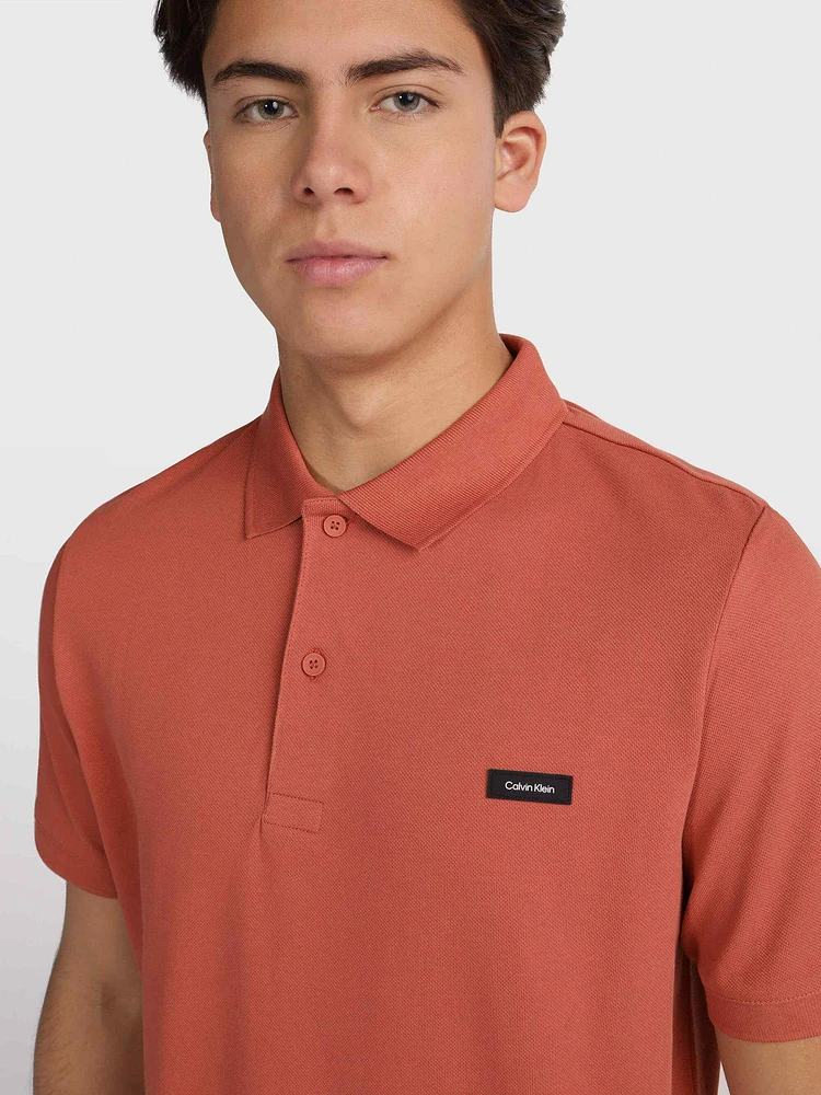 Polo Calvin Klein Stretch Hombre Naranja