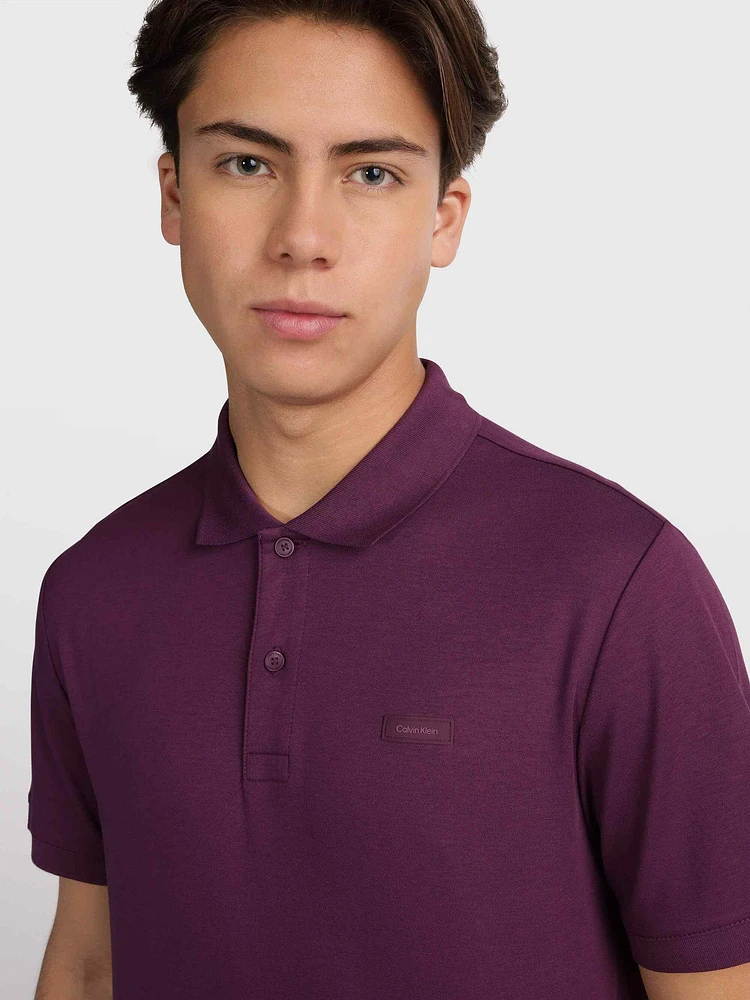 Polo Calvin Klein Smooth Cotton Hombre Morado