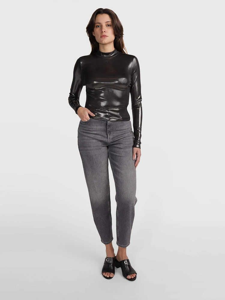 Top Calvin Klein con Monograma Mujer Negro