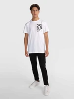 Playera Calvin Klein Estampado Hombre Blanco