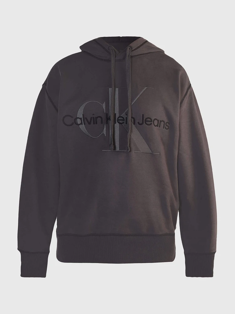 Sudadera Calvin Klein con Monograma Hombre Gris