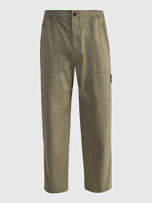 Pantalón Calvin Klein con Monograma Hombre Verde Olivo