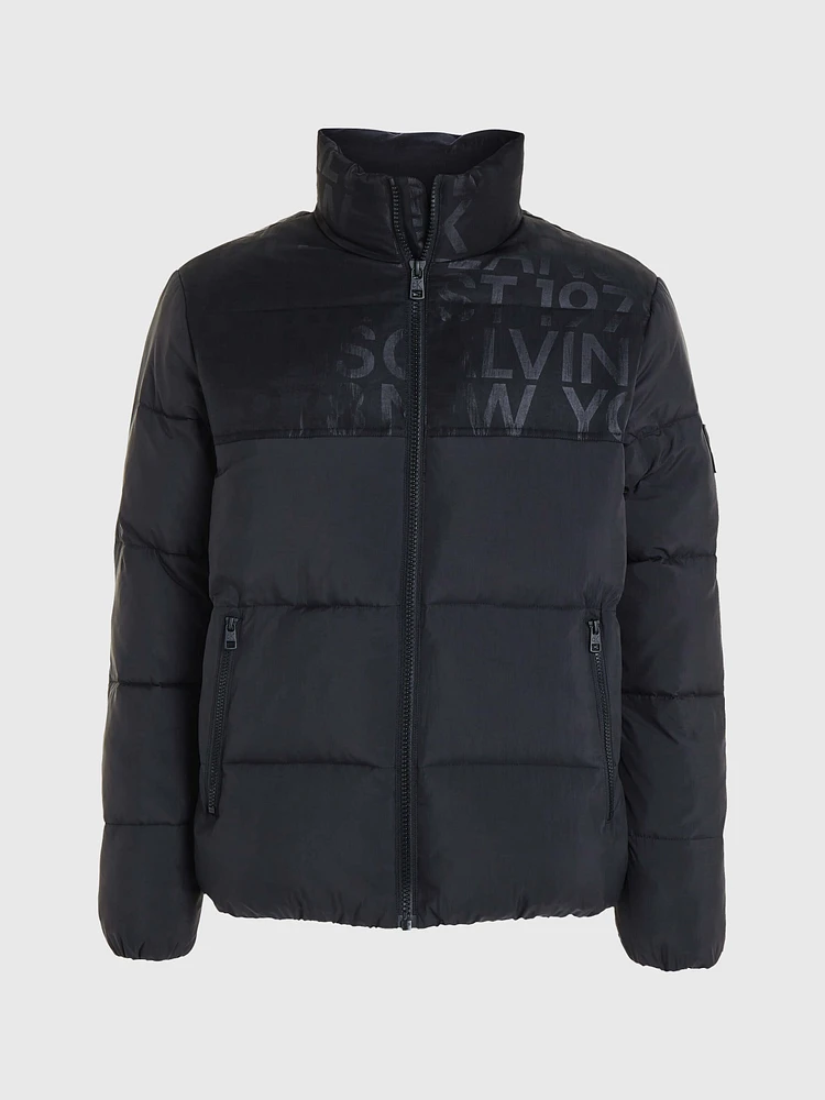 Chamarra Calvin Klein Puffer Hombre Negro