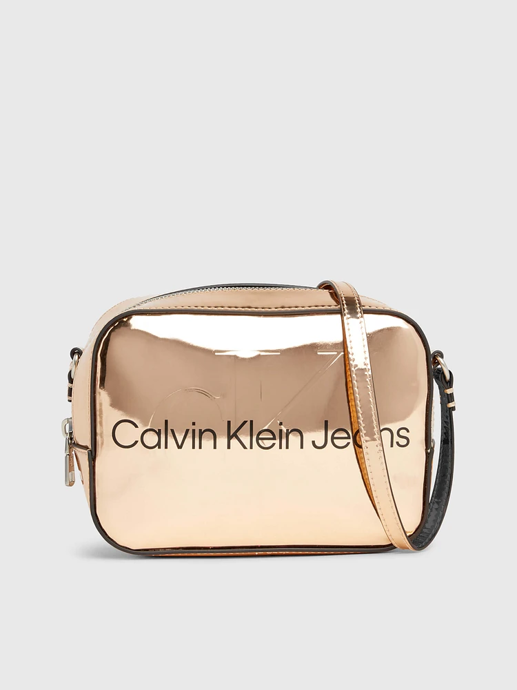 Bolsa Calvin Klein Crossbody Mujer Dorado - Talla: Única
