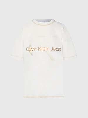 Playera Calvin Klein Oversized Mujer Beige