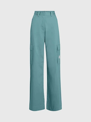 Pantalón Calvin Klein Cargo Straight Fit Mujer Azul