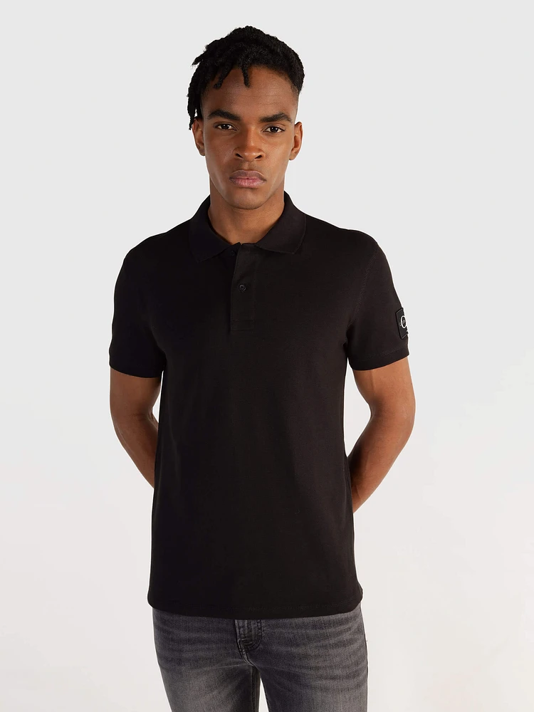 Polo Calvin Klein Logo Hombre Negro