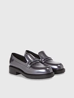 Mocasines Calvin Klein Mujer Plateado